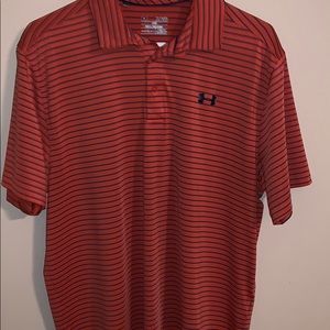 Orange and blue UA polo